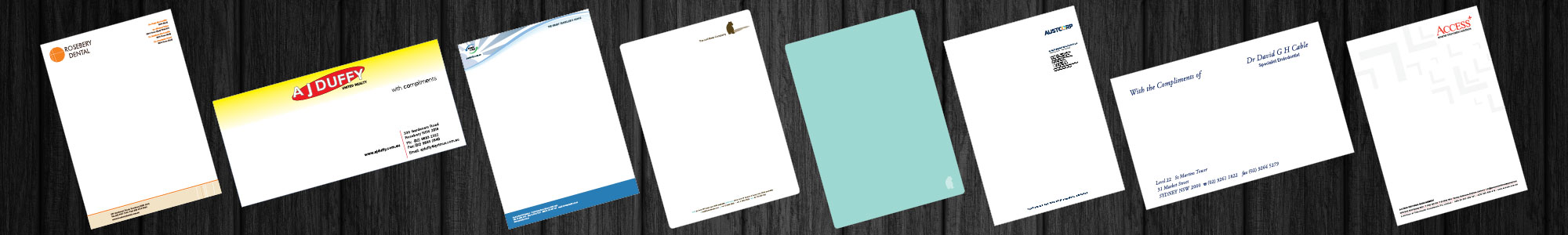 Letterheads & With Comps